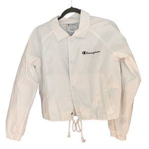 Small White Champion Windbreaker